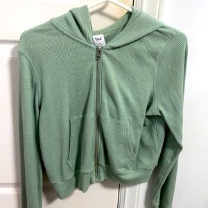 Aritzia TNA Waffle Zip Hoodie